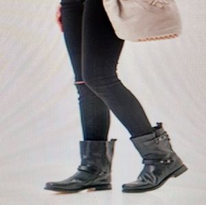 Rag & Bone Black Leather Moto Boots